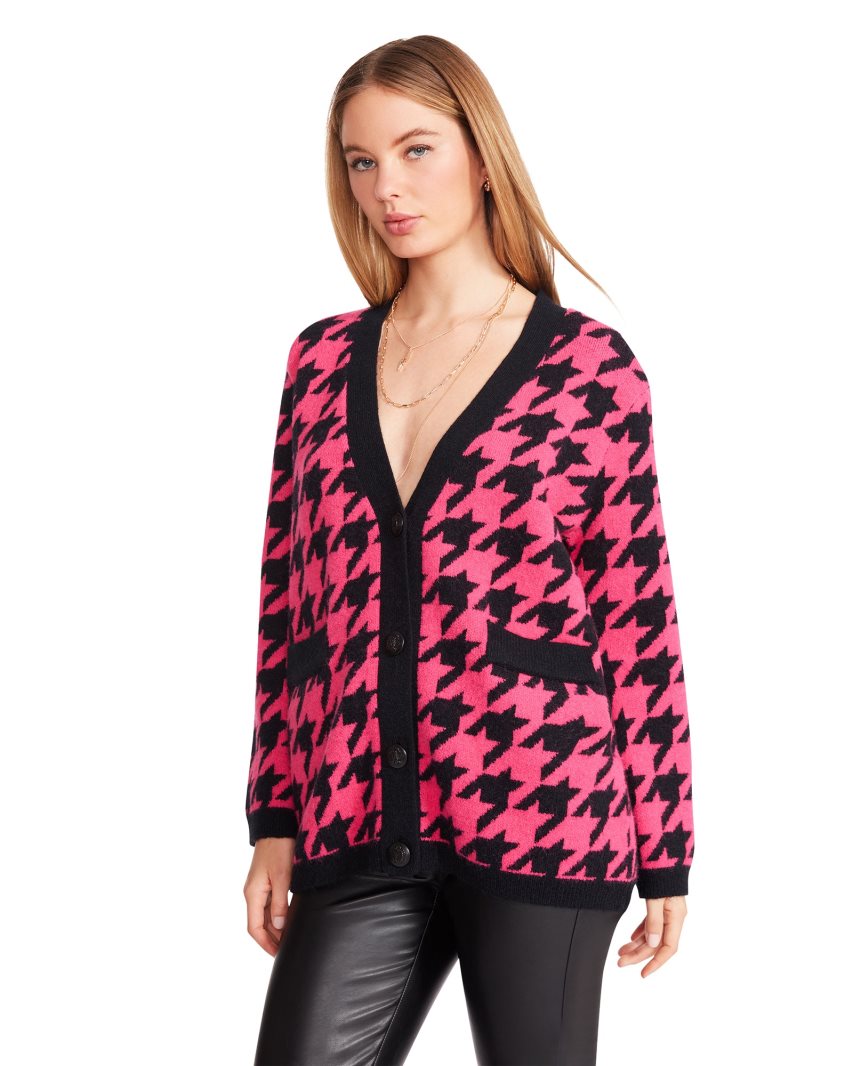 Cardigan γυναικεια Steve Madden Marina ροζ | GR-42O6OFG