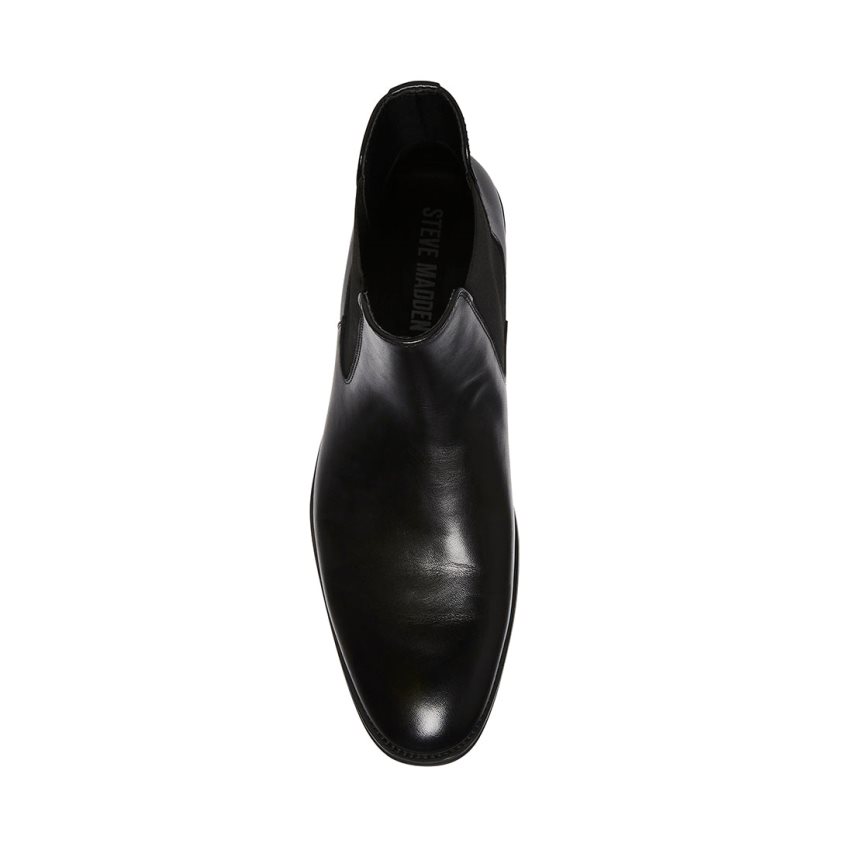 Chelsea Boots ανδρικα Steve Madden Adamo δερματινα μαυρα | GR-5786VQT