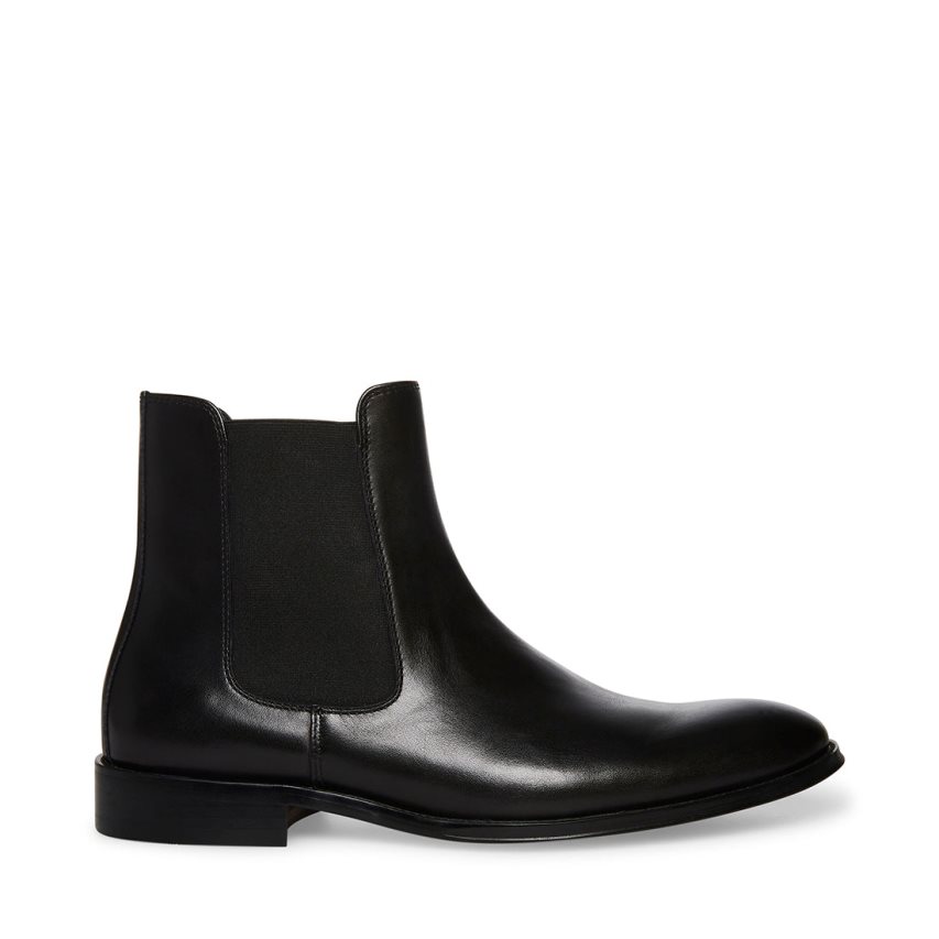 Chelsea Boots ανδρικα Steve Madden Adamo δερματινα μαυρα | GR-5786VQT