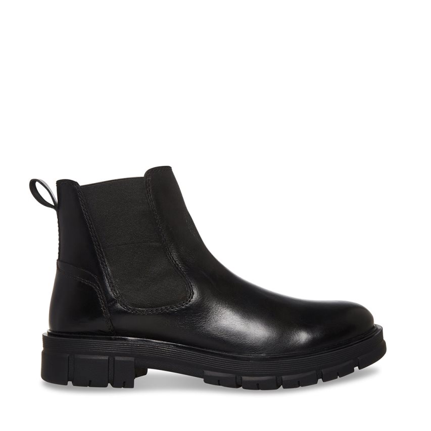 Chelsea Boots ανδρικα Steve Madden Adonis δερματινα μαυρα | GR-8297IOB