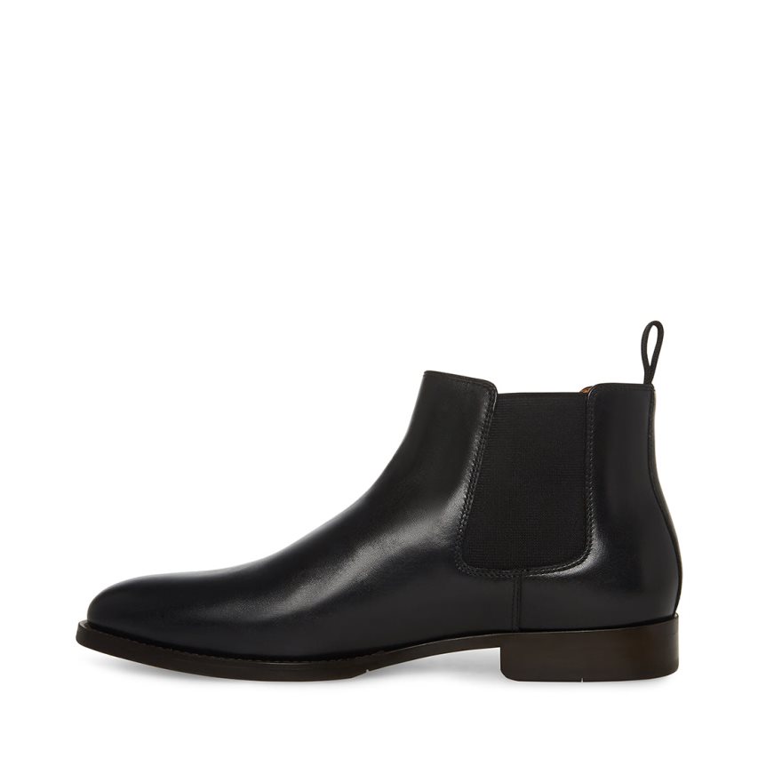 Chelsea Boots ανδρικα Steve Madden Agate δερματινα μαυρα | GR-4753AZG