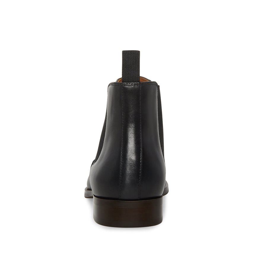 Chelsea Boots ανδρικα Steve Madden Agate δερματινα μαυρα | GR-4753AZG