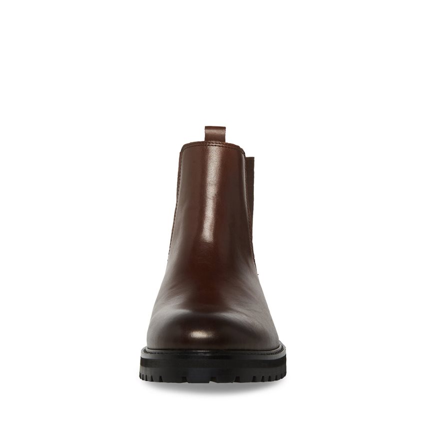 Chelsea Boots ανδρικα Steve Madden Duren δερματινα σκούρο καφε | GR-1629YPE
