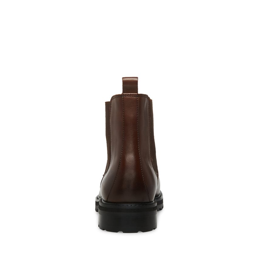 Chelsea Boots ανδρικα Steve Madden Duren δερματινα σκούρο καφε | GR-1629YPE