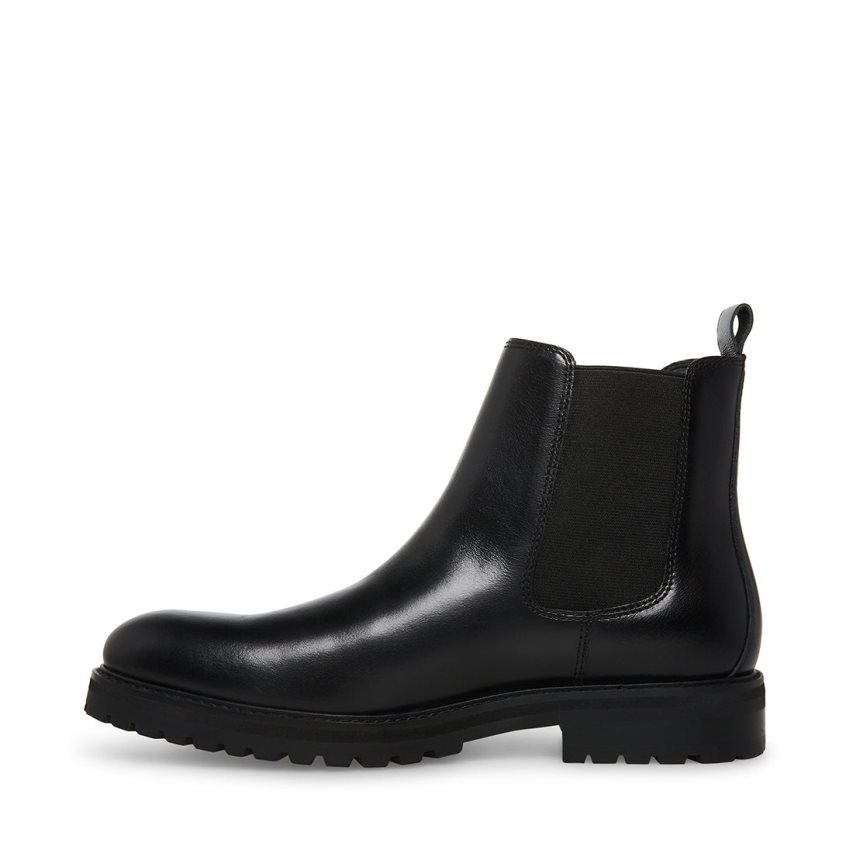 Chelsea Boots ανδρικα Steve Madden Duren δερματινα μαυρα | GR-8123ZYU