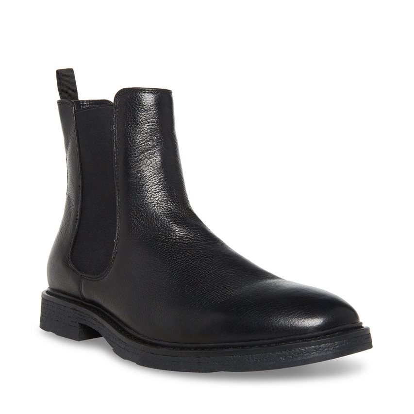Chelsea Boots ανδρικα Steve Madden Pedro δερματινα μαυρα | GR-4582CXS