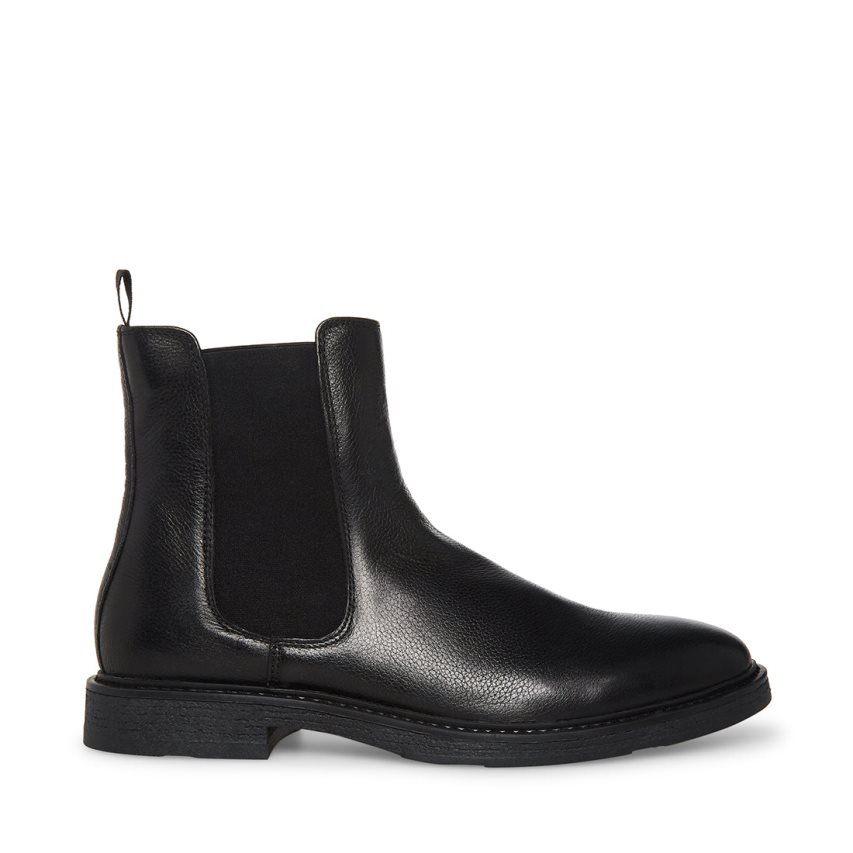 Chelsea Boots ανδρικα Steve Madden Pedro δερματινα μαυρα | GR-4582CXS