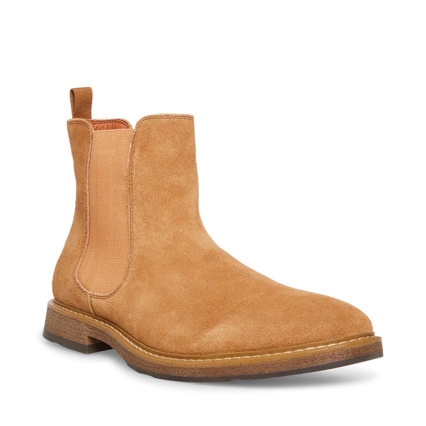 Chelsea Boots ανδρικα Steve Madden Pedro σουετ καφε | GR-6134SKL