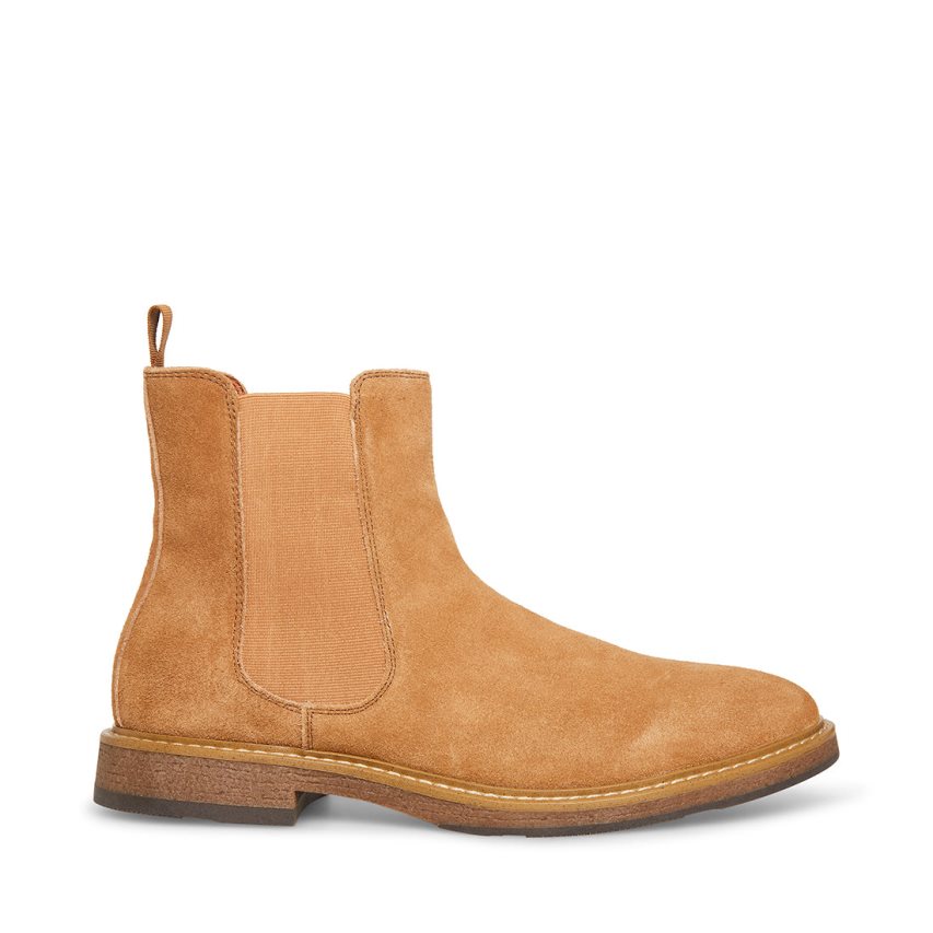 Chelsea Boots ανδρικα Steve Madden Pedro σουετ καφε | GR-6134SKL