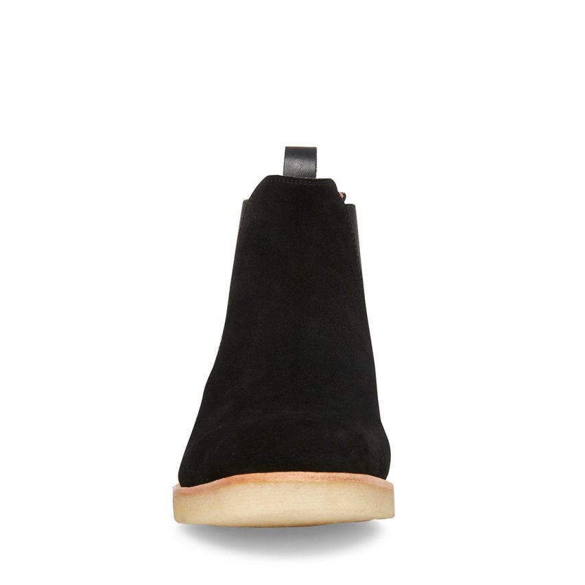 Chelsea Boots ανδρικα Steve Madden Wilshire σουετ μαυρα | GR-2O65BEK