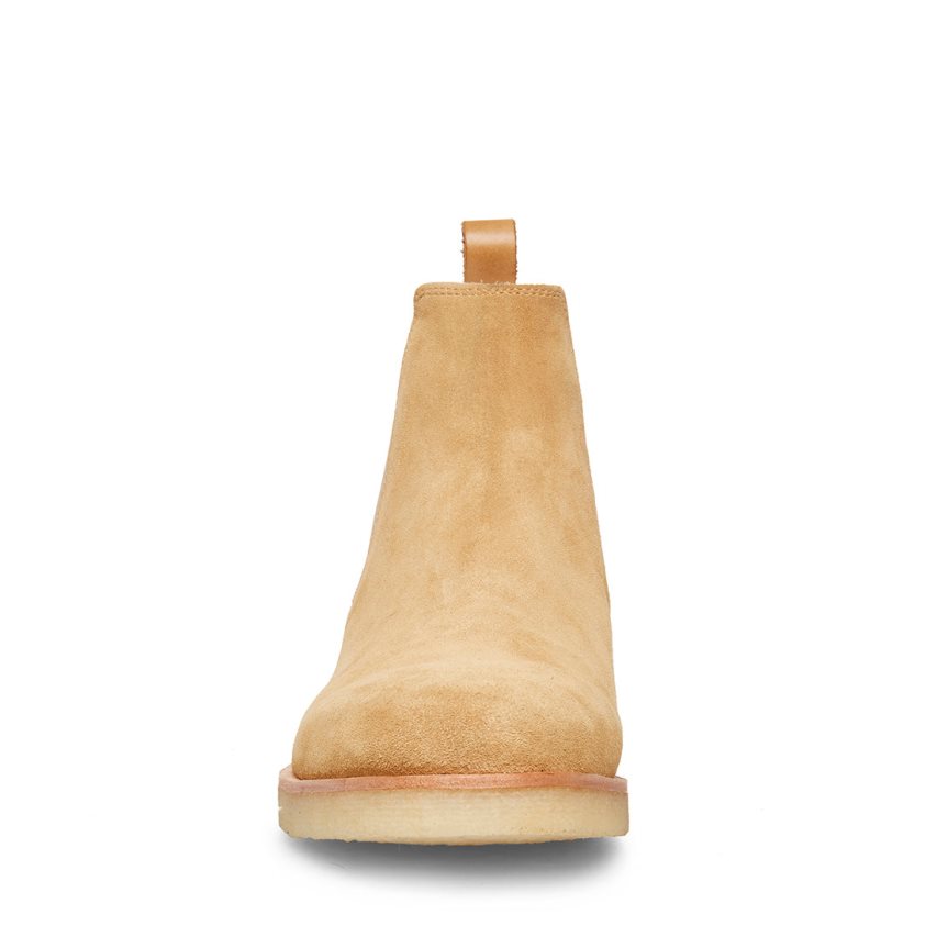 Chelsea Boots ανδρικα Steve Madden Wilshire σουετ ανοιχτο καφε | GR-8239OIF