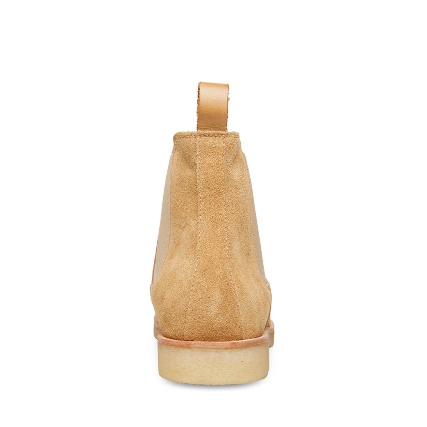 Chelsea Boots ανδρικα Steve Madden Wilshire σουετ ανοιχτο καφε | GR-8239OIF