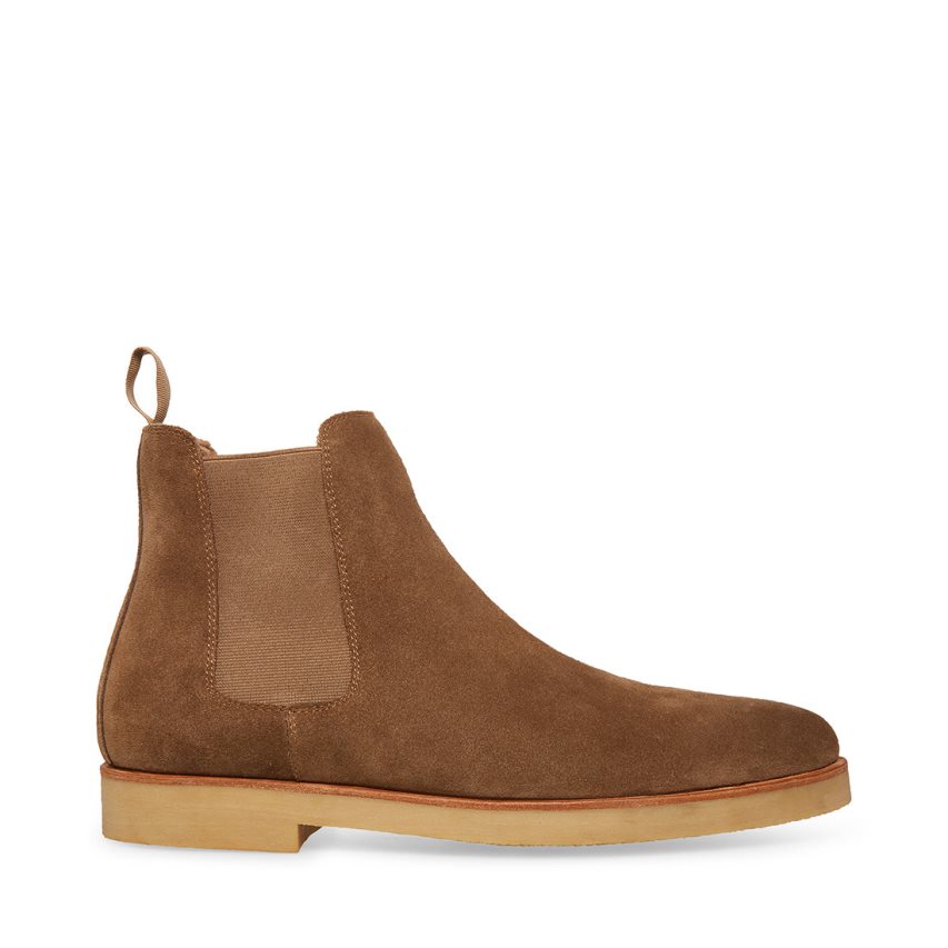 Chelsea Boots ανδρικα Steve Madden Wilshire-s σουετ καφε | GR-9O82NBF