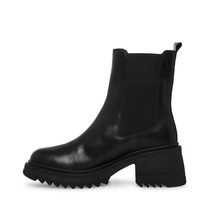 Chelsea Boots γυναικεια Steve Madden Garth δερματινα μαυρα | GR-7O29UPO