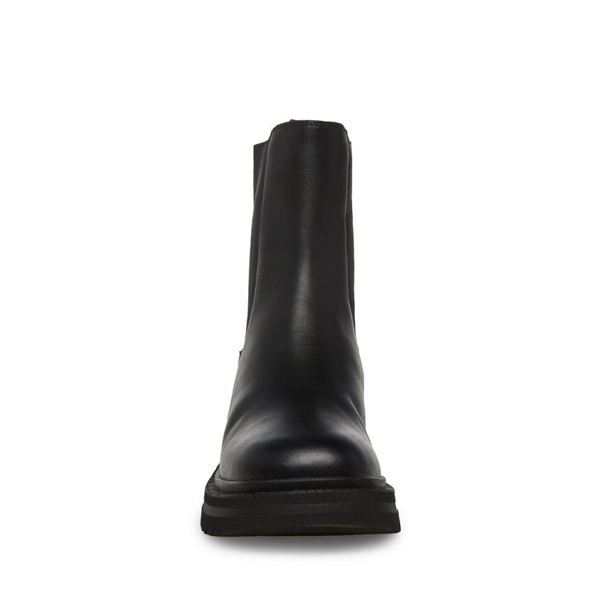 Chelsea Boots γυναικεια Steve Madden Garth δερματινα μαυρα | GR-7O29UPO