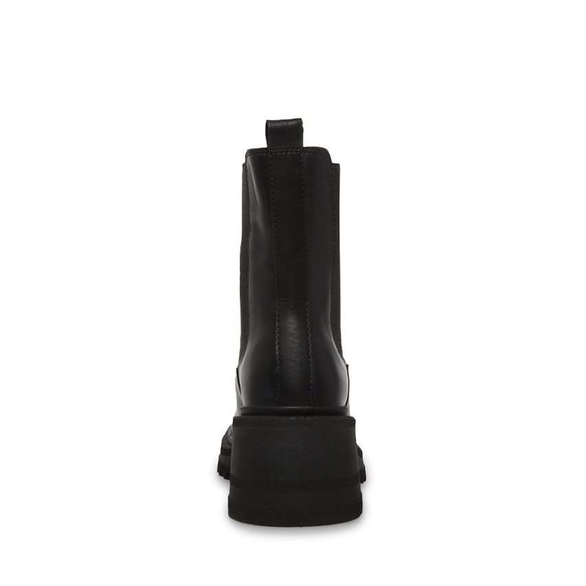 Chelsea Boots γυναικεια Steve Madden Garth δερματινα μαυρα | GR-7O29UPO