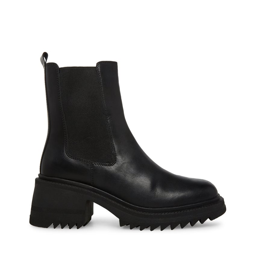 Chelsea Boots γυναικεια Steve Madden Garth δερματινα μαυρα | GR-7O29UPO