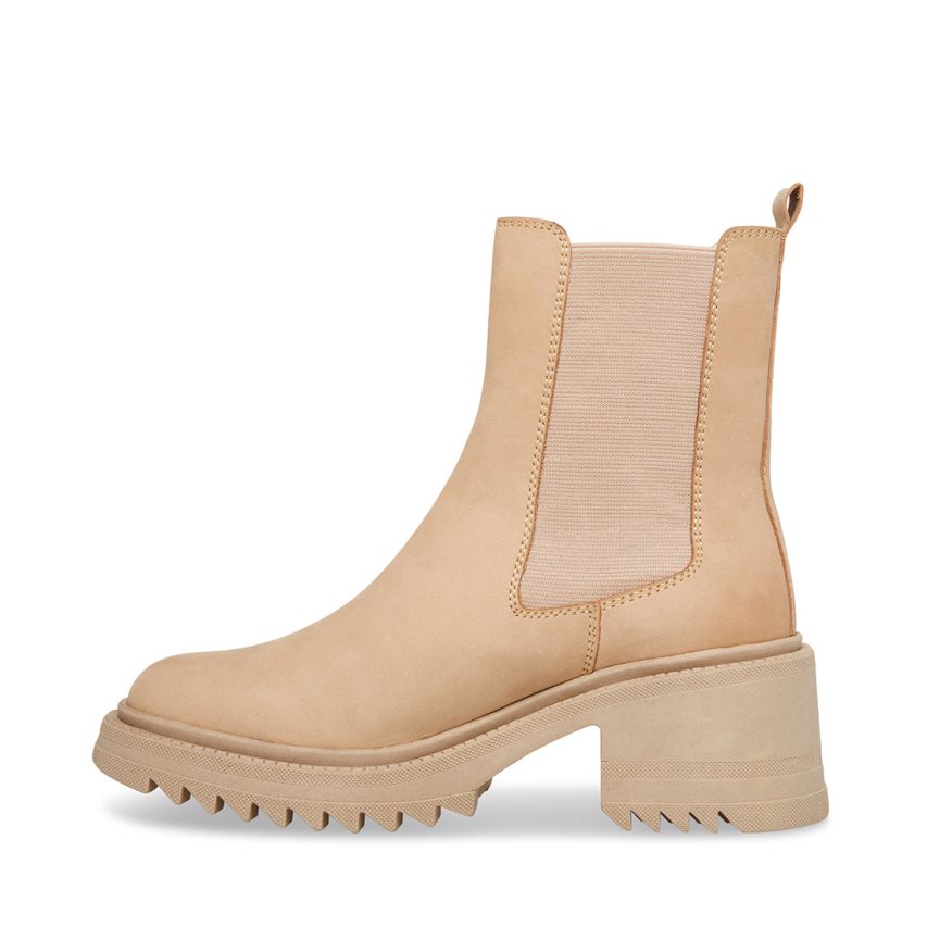 Chelsea Boots γυναικεια Steve Madden Garth δερματινα Μπεζ | GR-O635NCD