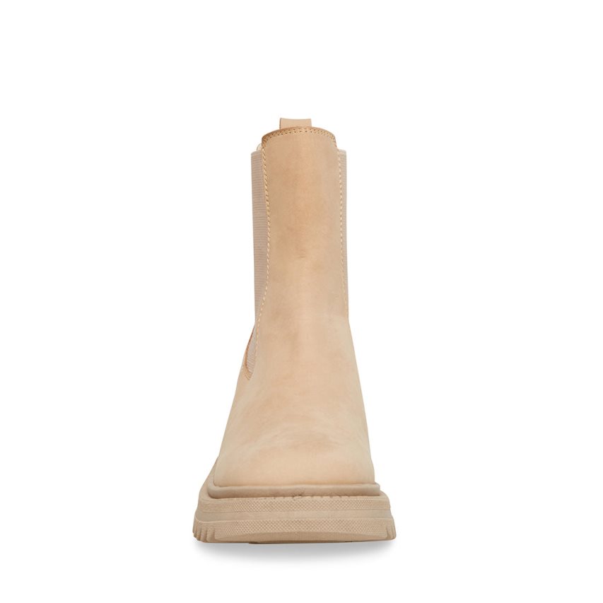 Chelsea Boots γυναικεια Steve Madden Garth δερματινα Μπεζ | GR-O635NCD