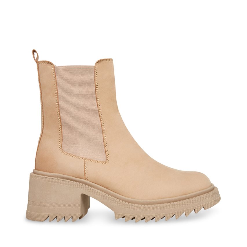 Chelsea Boots γυναικεια Steve Madden Garth δερματινα Μπεζ | GR-O635NCD