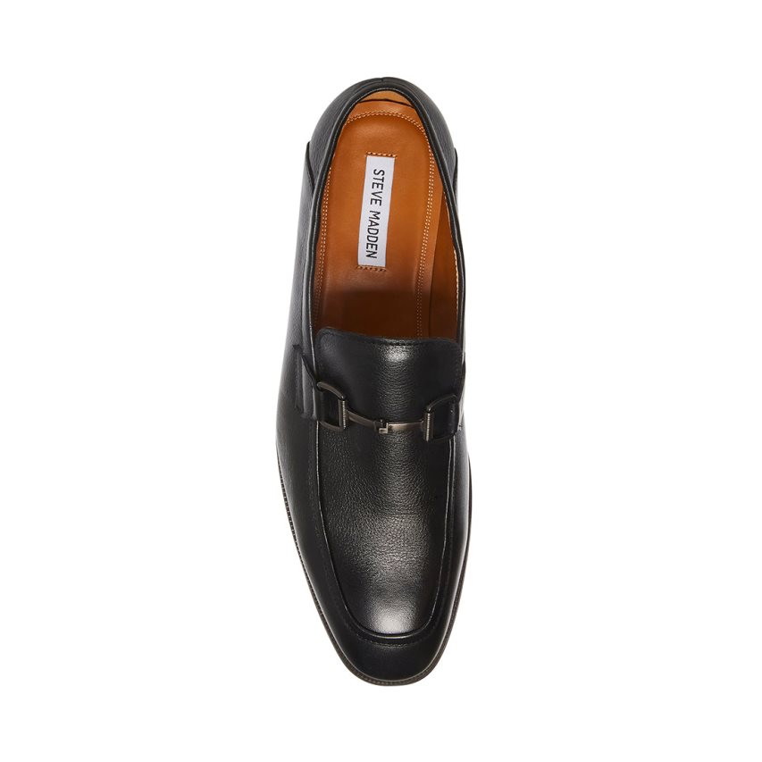 Loafers ανδρικα Steve Madden Aahron δερματινα μαυρα | GR-19O5KRB