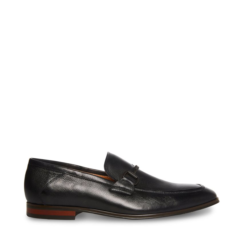Loafers ανδρικα Steve Madden Aahron δερματινα μαυρα | GR-19O5KRB