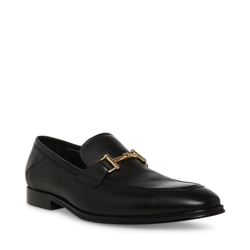 Loafers ανδρικα Steve Madden Archee δερματινα μαυρα | GR-3268AOM