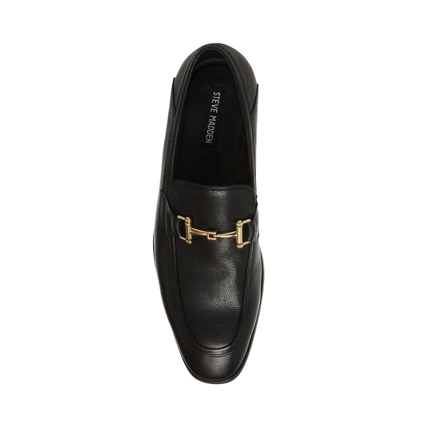 Loafers ανδρικα Steve Madden Archee δερματινα μαυρα | GR-3268AOM