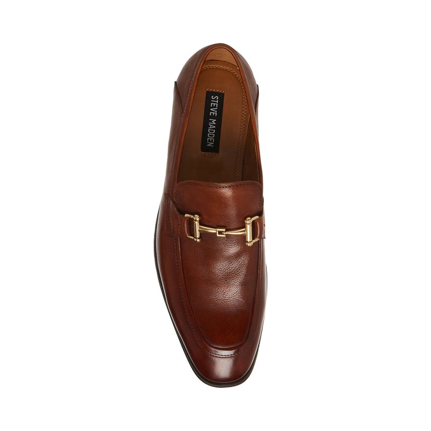 Loafers ανδρικα Steve Madden Archee δερματινα σκούρο καφε | GR-3946RZY