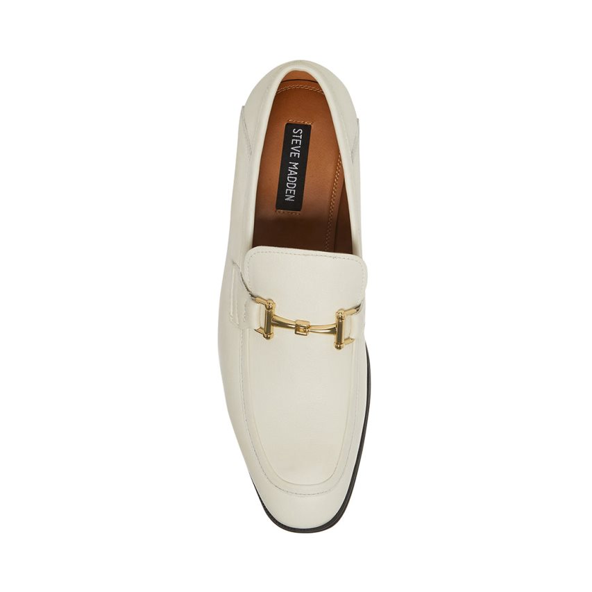 Loafers ανδρικα Steve Madden Archee δερματινα ασπρα | GR-41O3XUY