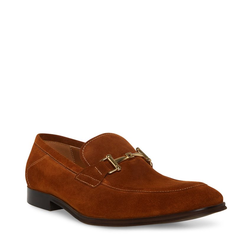 Loafers ανδρικα Steve Madden Archee σουετ σκούρο καφε | GR-73O8BYI