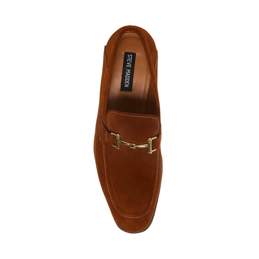 Loafers ανδρικα Steve Madden Archee σουετ σκούρο καφε | GR-73O8BYI