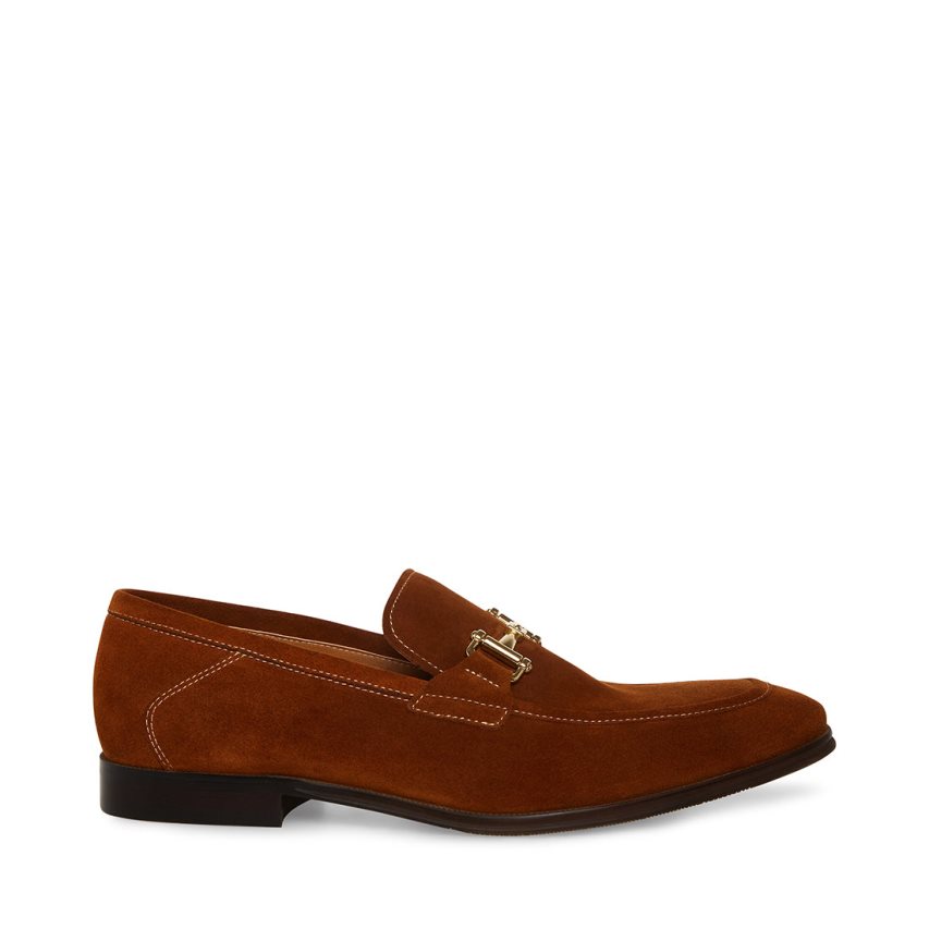 Loafers ανδρικα Steve Madden Archee σουετ σκούρο καφε | GR-73O8BYI