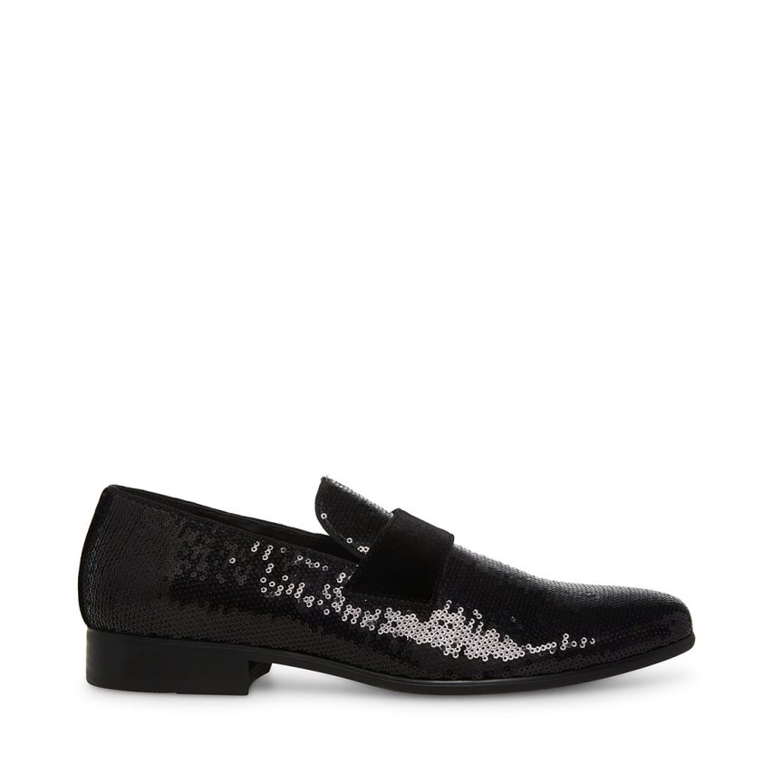 Loafers ανδρικα Steve Madden Arles Sequin μαυρα | GR-6O54FLH