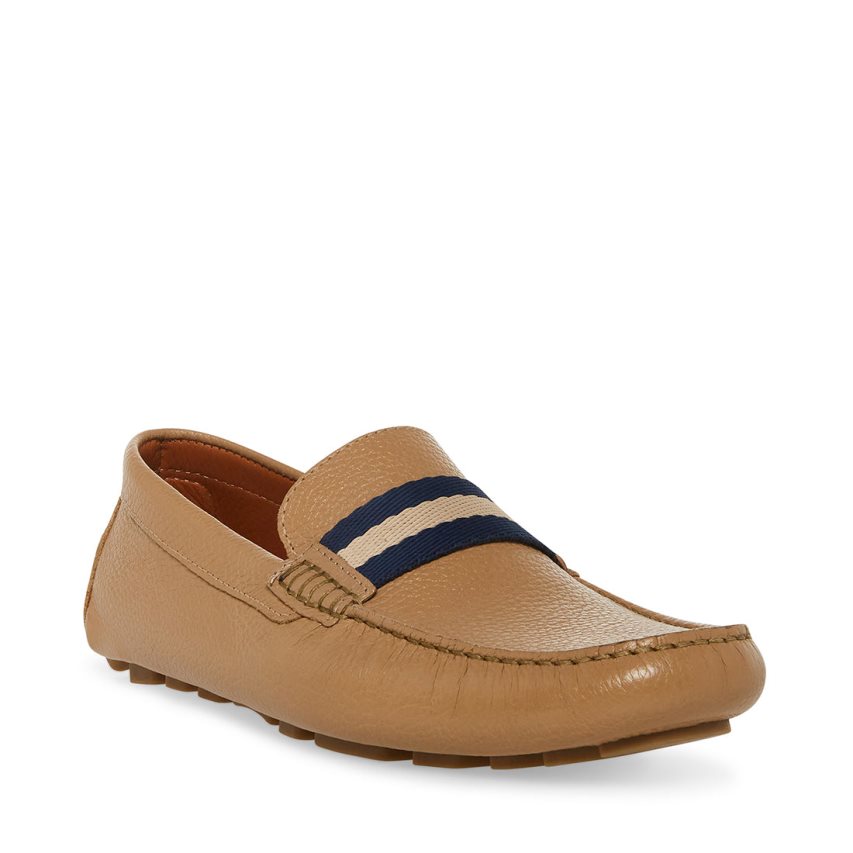 Loafers ανδρικα Steve Madden Baz δερματινα ανοιχτο καφε | GR-8912ZML