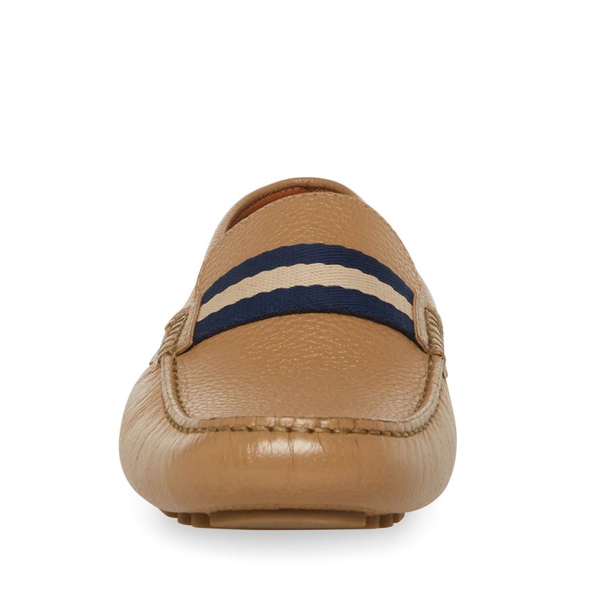 Loafers ανδρικα Steve Madden Baz δερματινα ανοιχτο καφε | GR-8912ZML