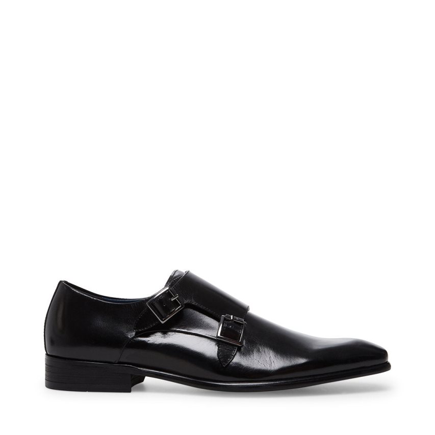 Loafers ανδρικα Steve Madden Beaumont δερματινα μαυρα | GR-817OVUG