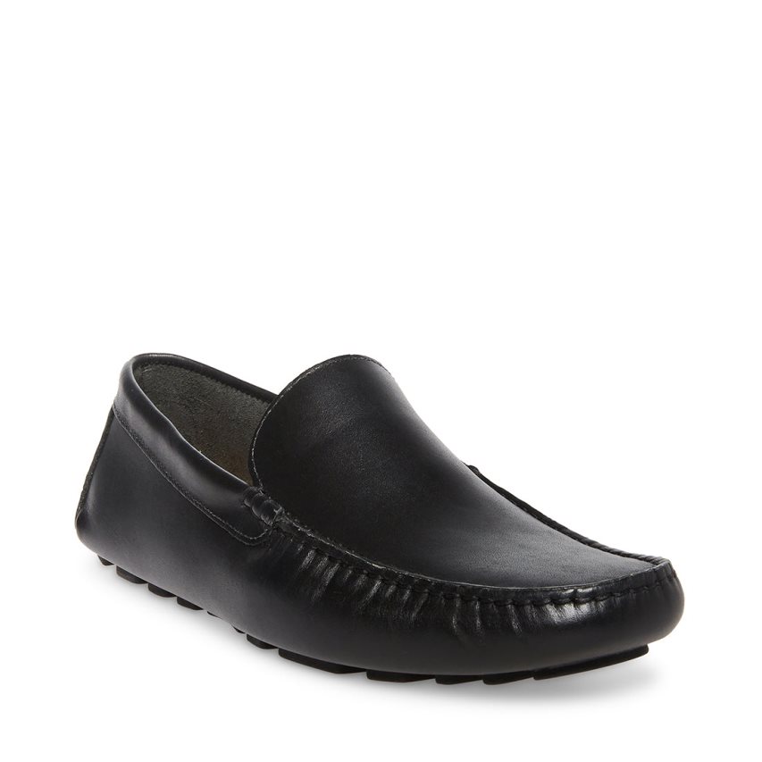 Loafers ανδρικα Steve Madden Bergamo δερματινα μαυρα | GR-3485RJC