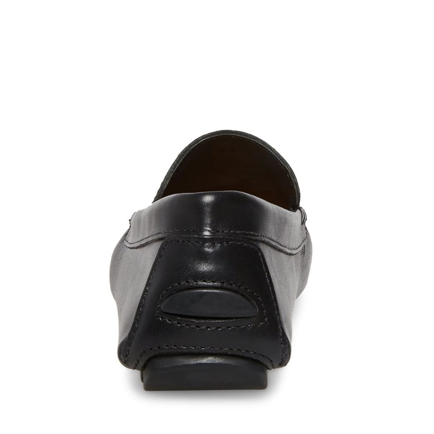 Loafers ανδρικα Steve Madden Bergamo δερματινα μαυρα | GR-3485RJC