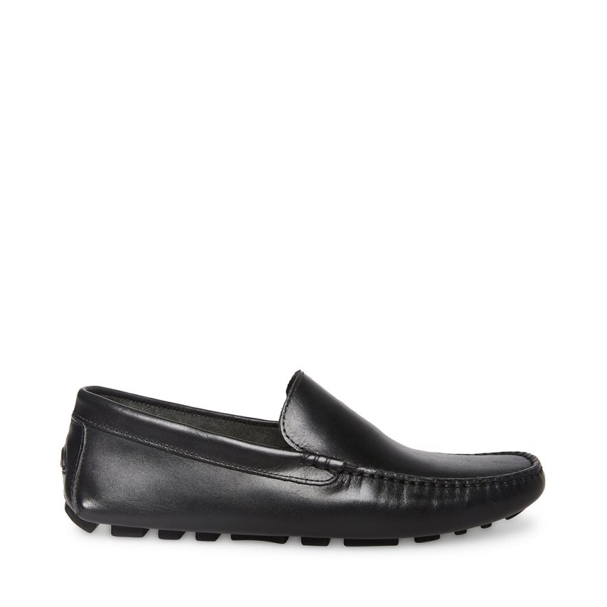 Loafers ανδρικα Steve Madden Bergamo δερματινα μαυρα | GR-3485RJC