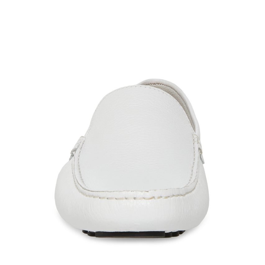 Loafers ανδρικα Steve Madden Bergamo δερματινα ασπρα | GR-7589RNJ