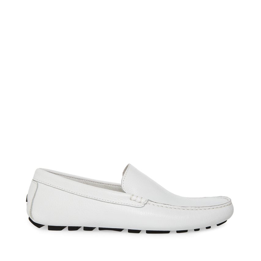 Loafers ανδρικα Steve Madden Bergamo δερματινα ασπρα | GR-7589RNJ