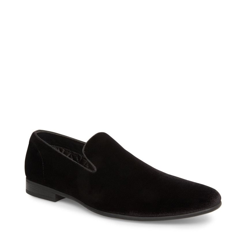 Loafers ανδρικα Steve Madden Laight Velvet μαυρα | GR-9685PVW