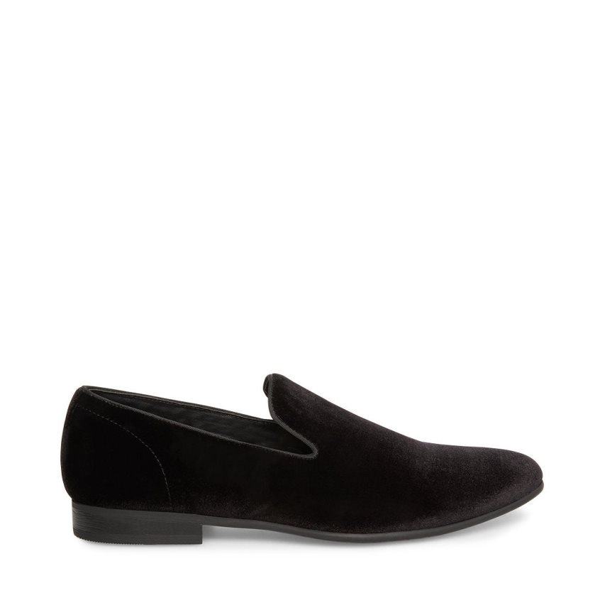 Loafers ανδρικα Steve Madden Laight Velvet μαυρα | GR-9685PVW