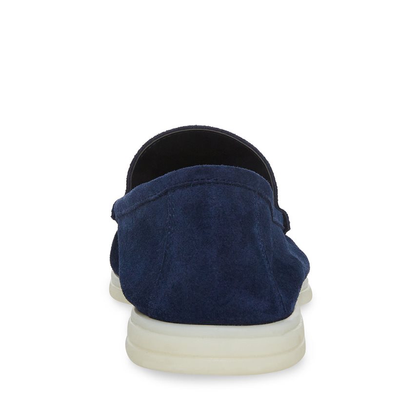 Loafers ανδρικα Steve Madden Larken σουετ μπλε | GR-2874HLS