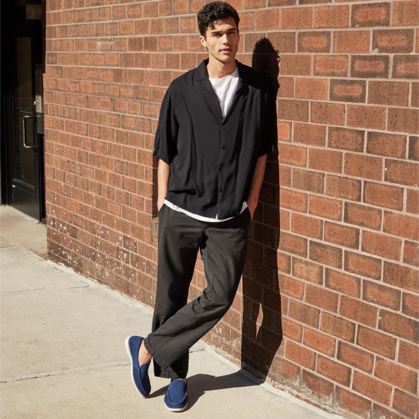 Loafers ανδρικα Steve Madden Larken σουετ μπλε | GR-2874HLS