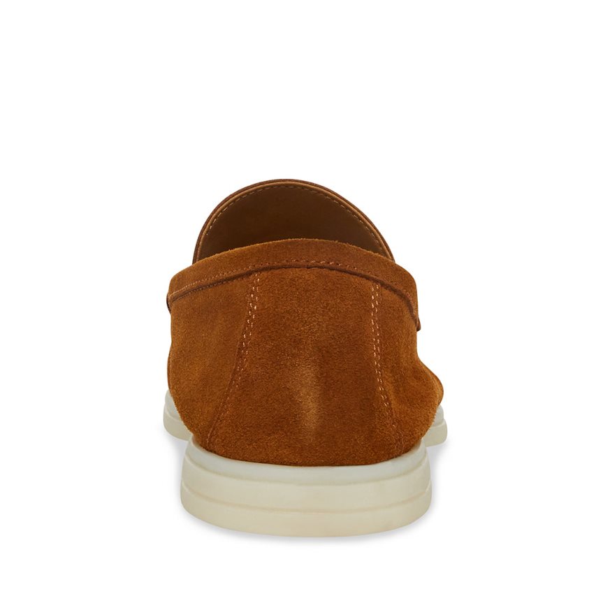 Loafers ανδρικα Steve Madden Larken σουετ καφε | GR-8125BDR