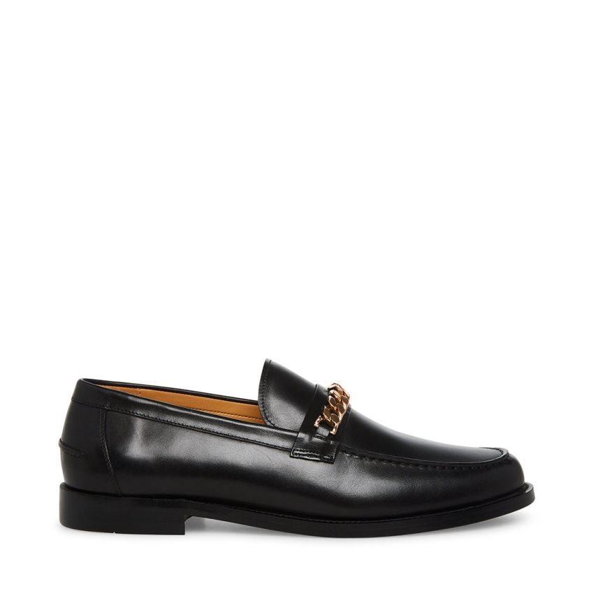 Loafers ανδρικα Steve Madden Wallace-c δερματινα μαυρα | GR-O691DSU