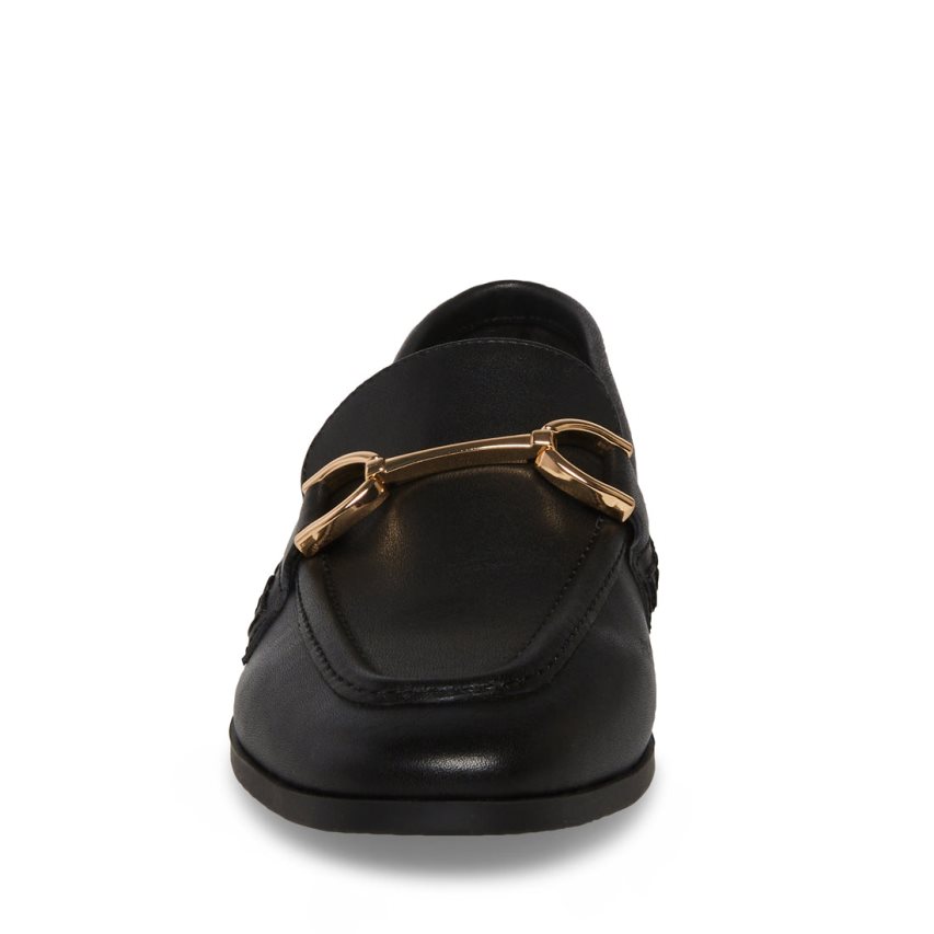 Loafers γυναικεια Steve Madden Carrine δερματινα μαυρα | GR-9415JFH