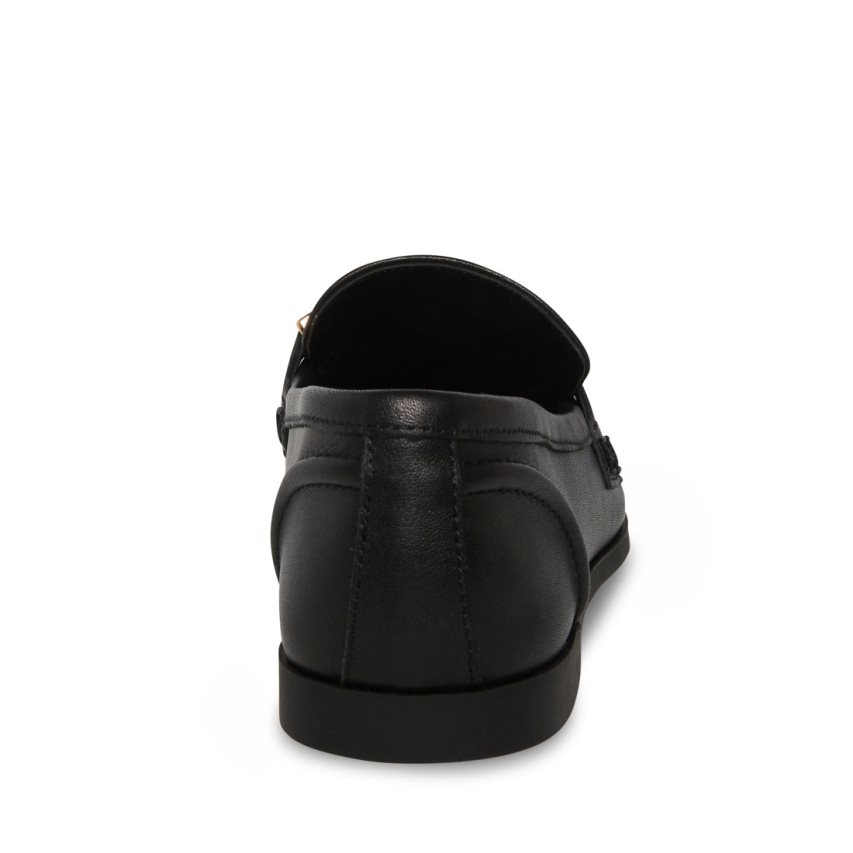 Loafers γυναικεια Steve Madden Carrine δερματινα μαυρα | GR-9415JFH
